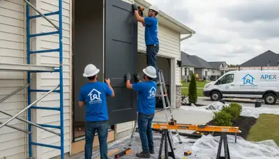 Vinyl siding and door installation by Next Level Exteriors in Minneapolis, MN