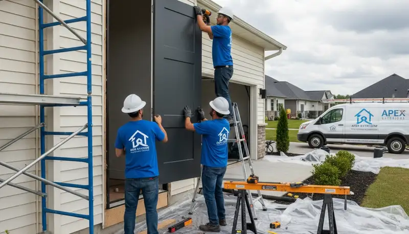 Vinyl siding and door installation by Next Level Exteriors in Minneapolis, MN