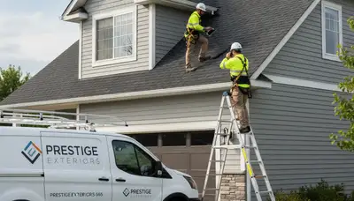 Professional roof inspection at Minneapolis MN home by Next Level Exteriors roofing experts