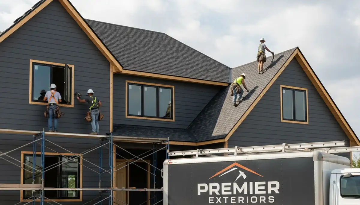 Roof installation crew in Minneapolis, MN installing durable roofing for winter weather protection