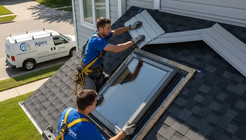 Vinyl siding and skylight repair experts fixing roof damage in Minneapolis, MN homes