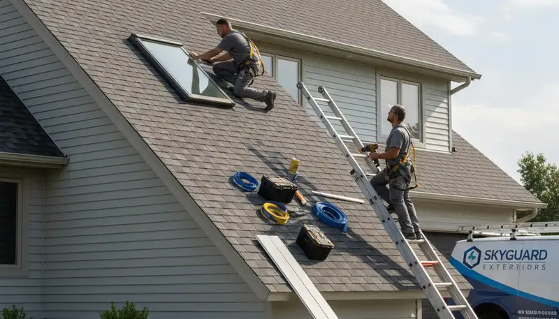 Vinyl siding and skylight repair by Next Level Exteriors in Minneapolis, MN