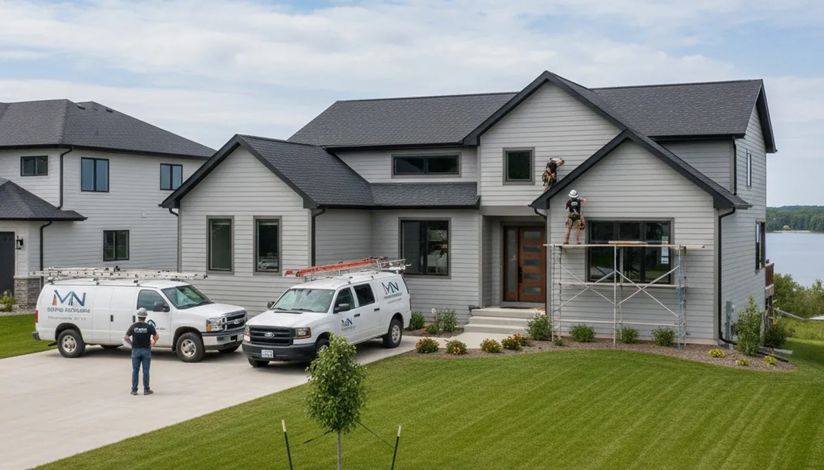 Professional vinyl siding installation on residential home in Minneapolis, MN