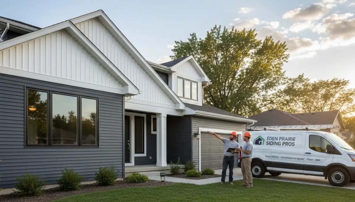 Vinyl siding installation on Minneapolis MN home exterior by local siding contractors