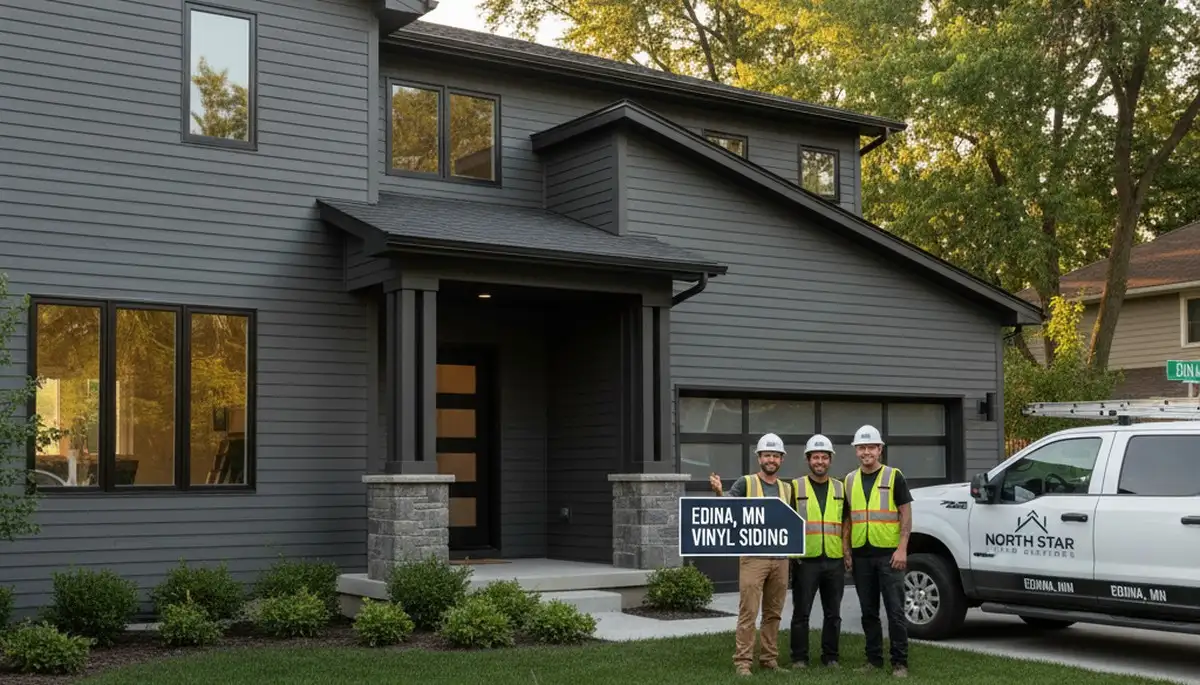 Vinyl siding installation on residential home in Minneapolis MN by local siding experts