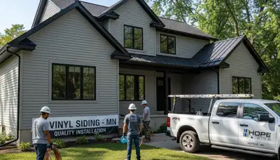 Professional vinyl siding installation on Minneapolis MN home exterior