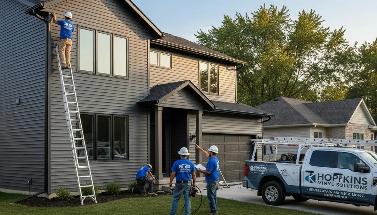 Professional vinyl siding installation on home exterior in Minneapolis, MN