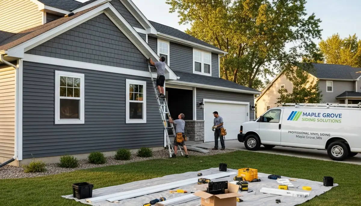 Professional vinyl siding installation on home exterior in Minneapolis, MN