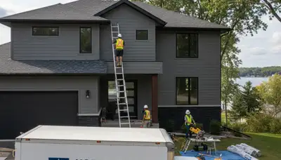 Professional vinyl siding installation on home exterior in Minneapolis, MN