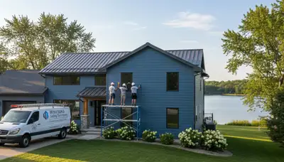 Vinyl siding installation on home exterior in Minneapolis MN by local siding professionals