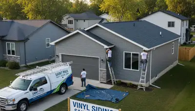 Professional vinyl siding installation on home exterior in Minneapolis, MN