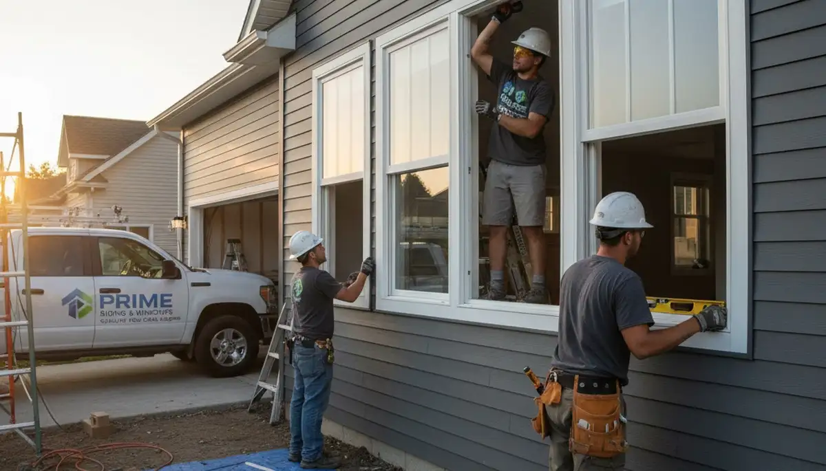 Professional window installation with durable vinyl siding in Minneapolis, MN homes